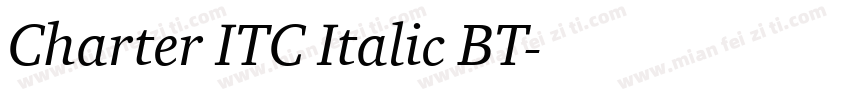 Charter ITC Italic BT字体转换